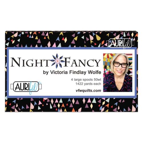 Night Fancy by Victoria Findlay Wolfe, Klöppelwerkstatt, Set 4 Spulen Aurifil in 4 Stärken erhältlich, Quilten, Patchwork, Nähen, klöppeln