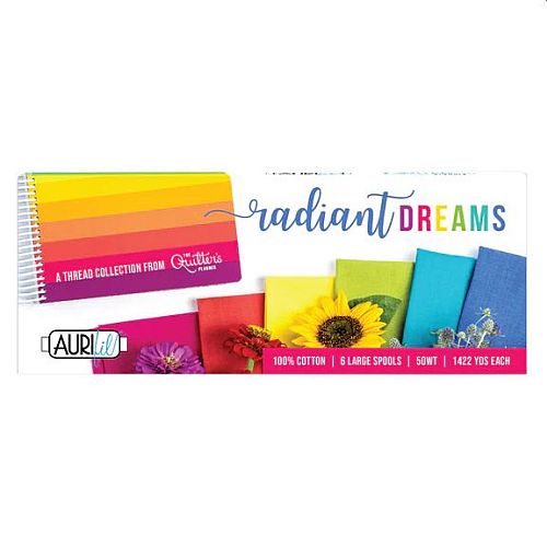 Radiant Dreams by The Quilters Planner by Aurifil - Klöppelwerkstatt, Set 6 Spulen Aurifil in 4 Stärken erhältlich, Quilten, Patchwork, Nähen, klöppeln