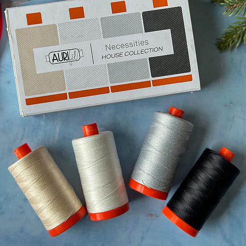 Necessities by Aurifil - Klöppelwerkstatt, Das Set enthält 5 große (30g) Spulen, in 4 Stärken erhältlich, klöppeln, Quilten, Patchwork, nähen, Nadelmalerei